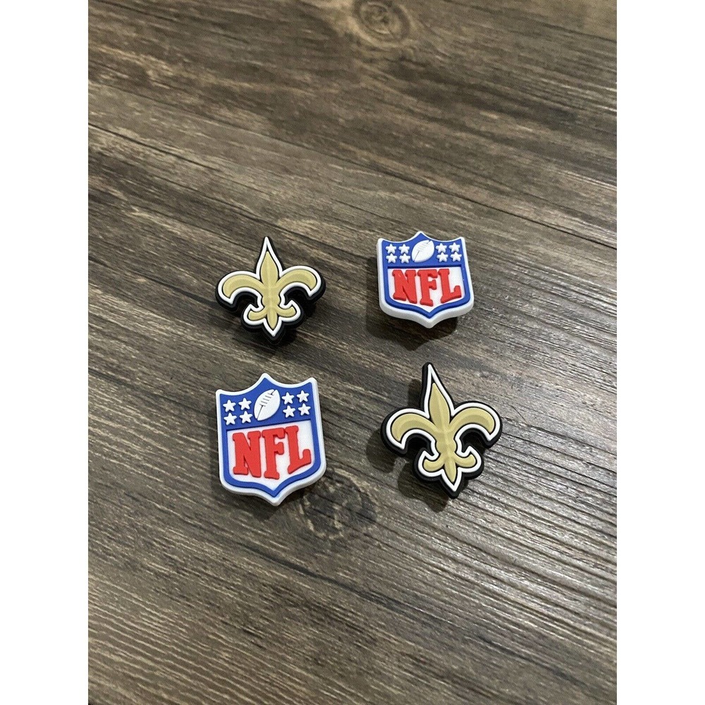 New Orleans Saints Football Team Charm For Crocs Shoe Charms - 4 Pieces